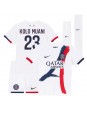 Paris Saint-Germain Randal Kolo Muani #23 Venkovní dres pro děti 2024-25 Krátký Rukáv (+ trenýrky)